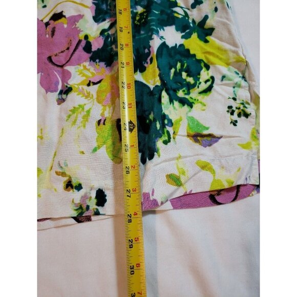 Premise Womens Belize City Floral Lace-Trim Tunic Top Linen/Rayon Blend Size XXL - Picture 13 of 16